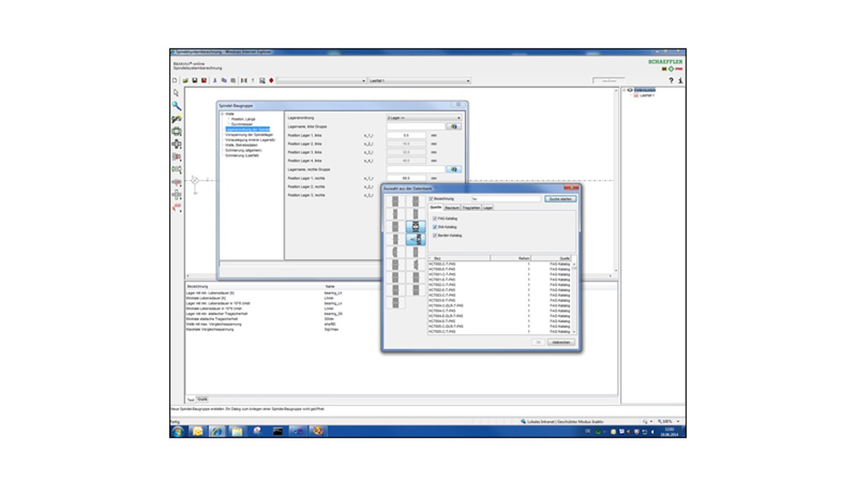 Spindle Calculation Schaeffler