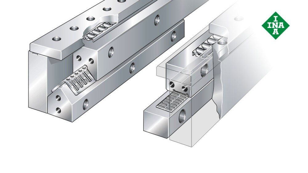 Counterstay system with needle roller and cylindrical roller flat cages